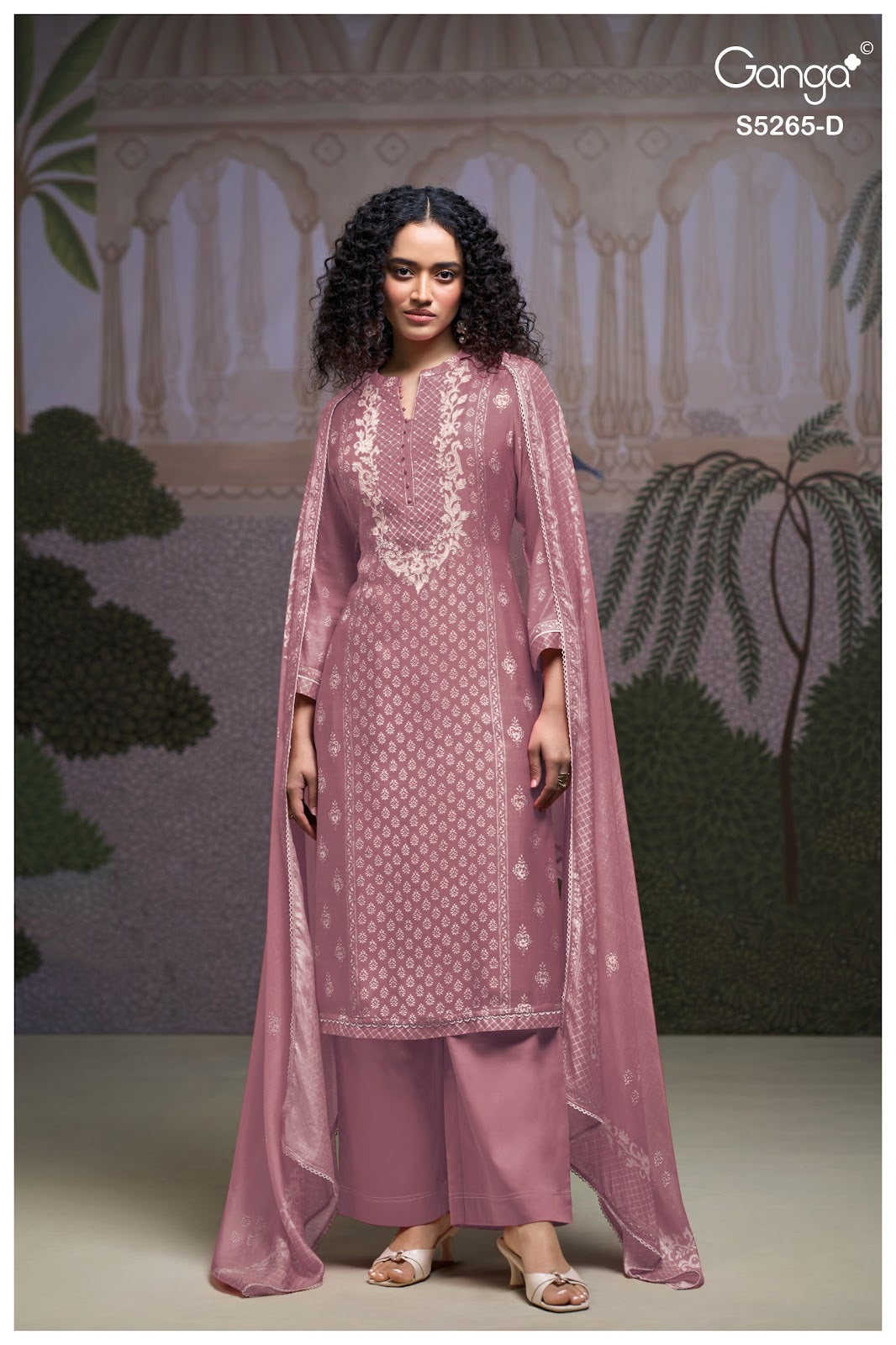 Ghena S5265 Ganga Cotton Satin Pant Style Suits Manufacturer Ahmedabad