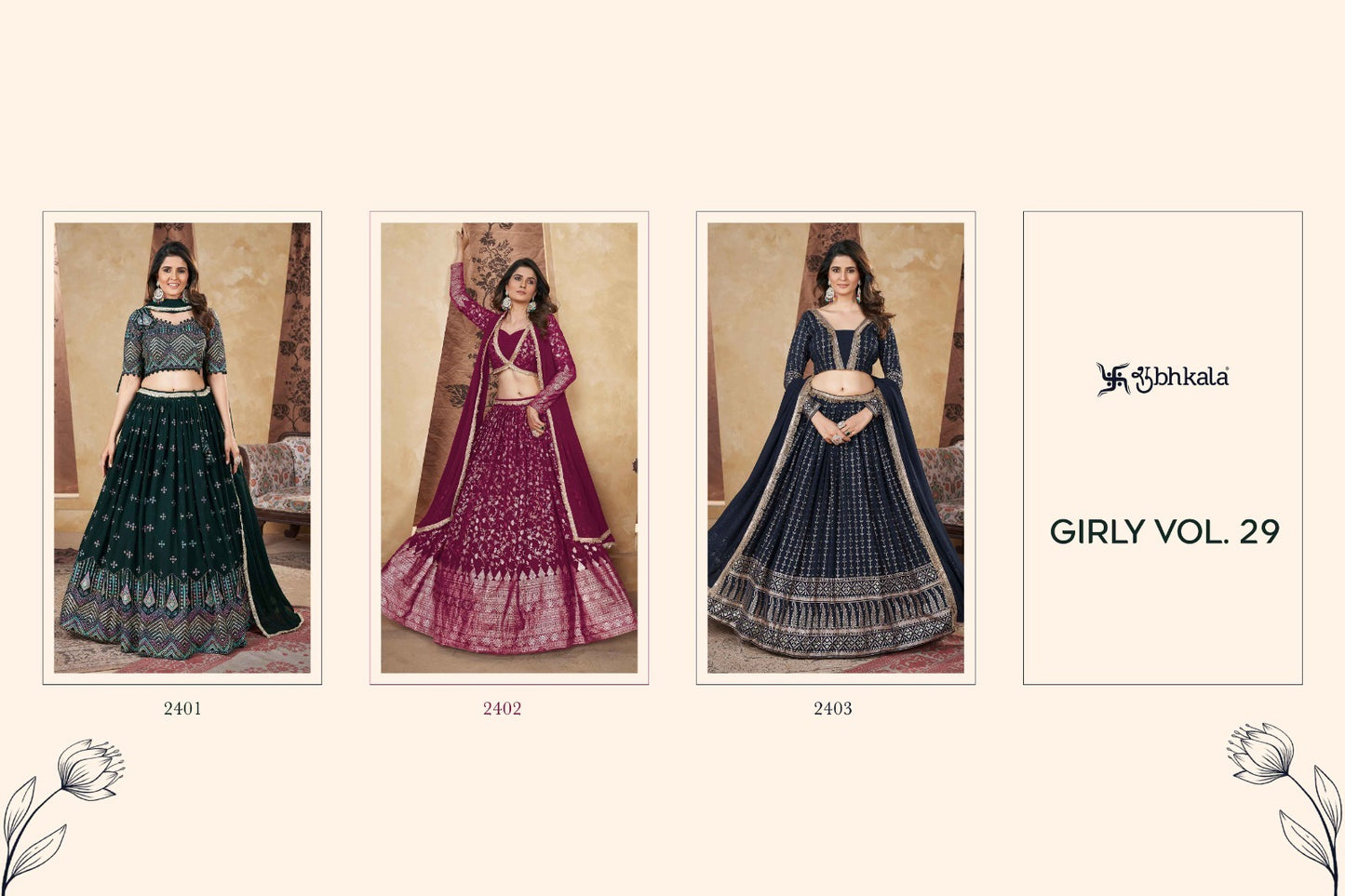 Girly Vol 29 Shubhkala Georgette Readymade Lehenga Choli Manufacturer India