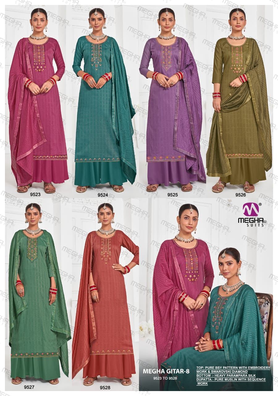 Gitar 8 Megha Bsy Plazzo Style Suits