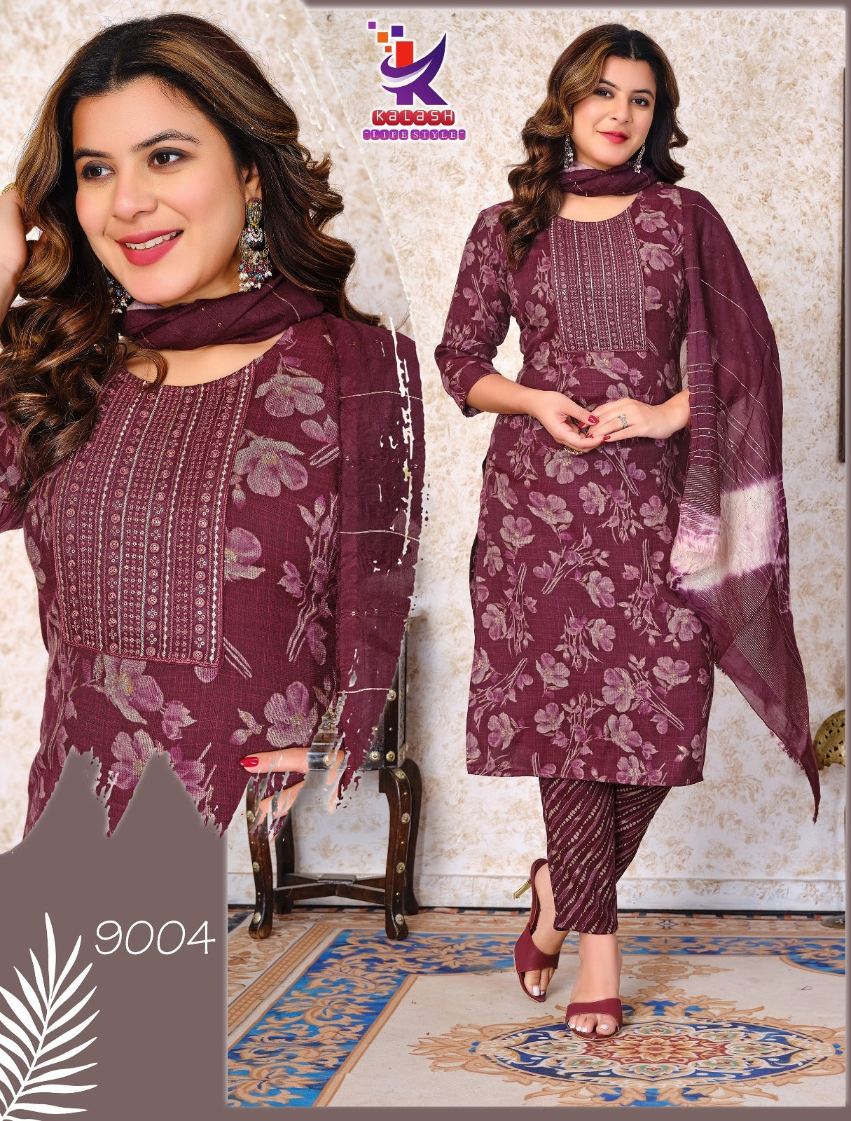 Glam Glow Mlm Kalash Lifestyle Rayon 14Kg Readymade Pant Style Suits Wholesale Price
