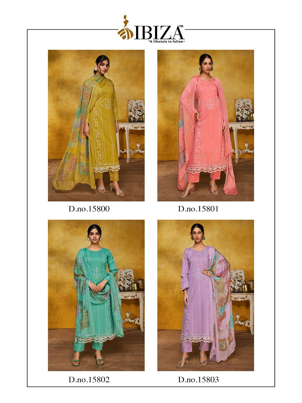Glamlook Ibiza Cambric Pant Style Suits Wholesaler Gujarat