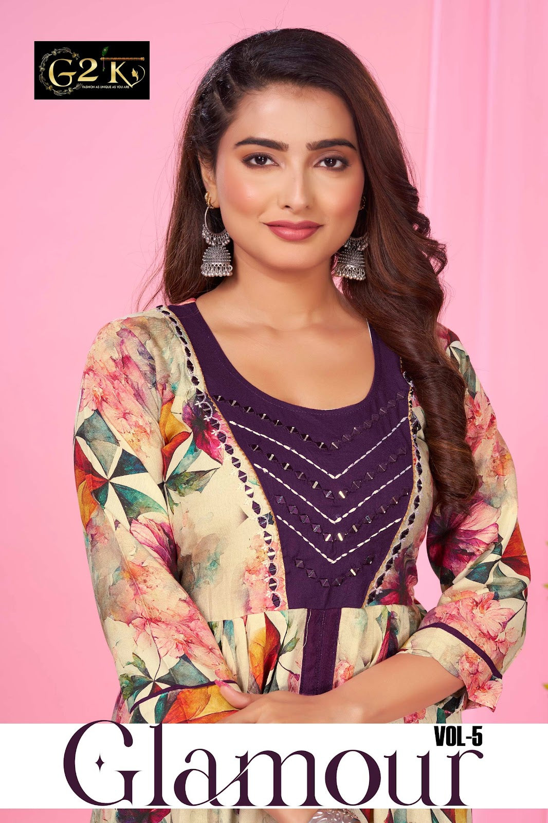 Glamour Vol 5 G2K Reyon Anarkali Kurtis Manufacturer