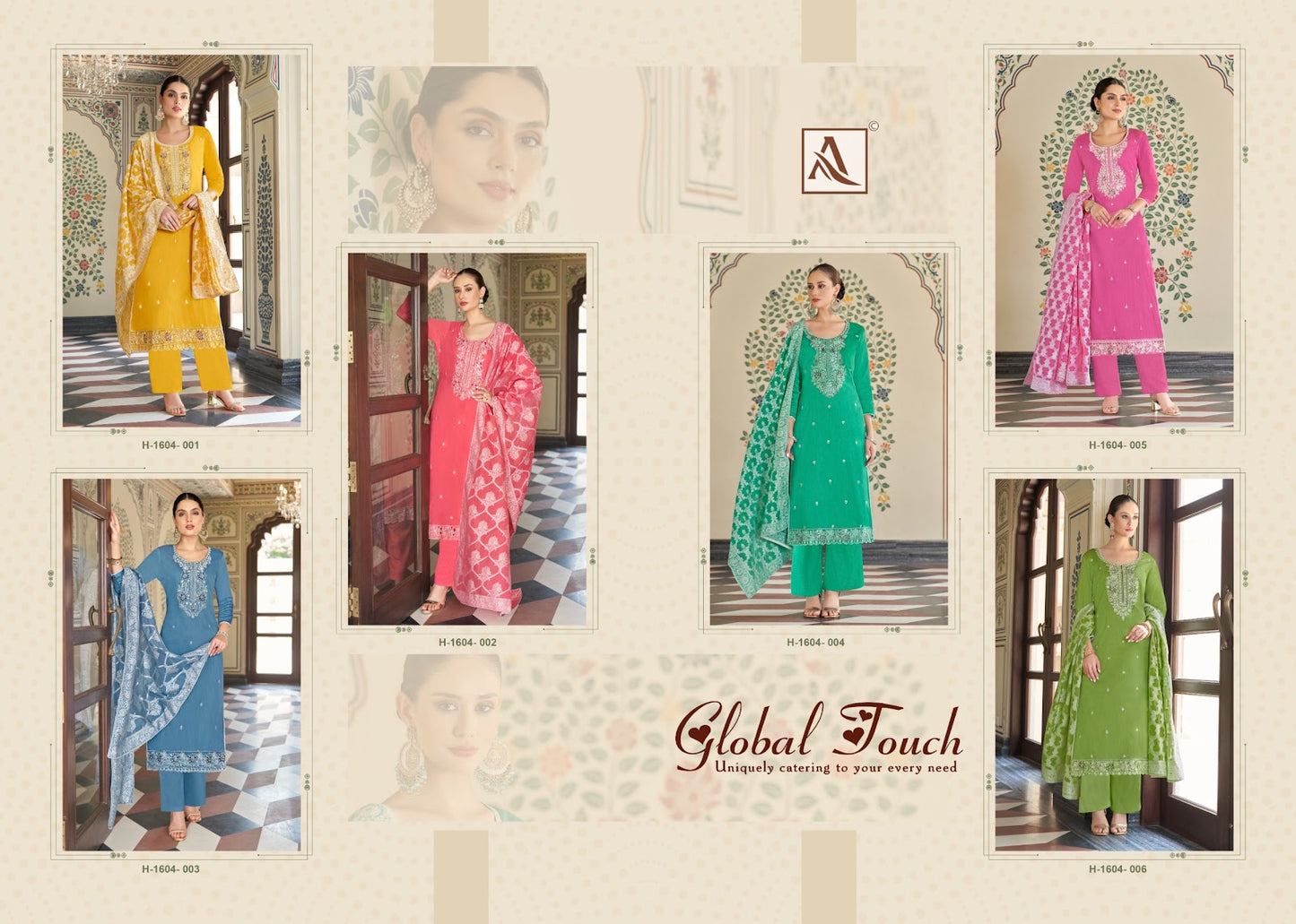 Global Touch Alok Zam Cotton Pant Style Suits Wholesaler Ahmedabad