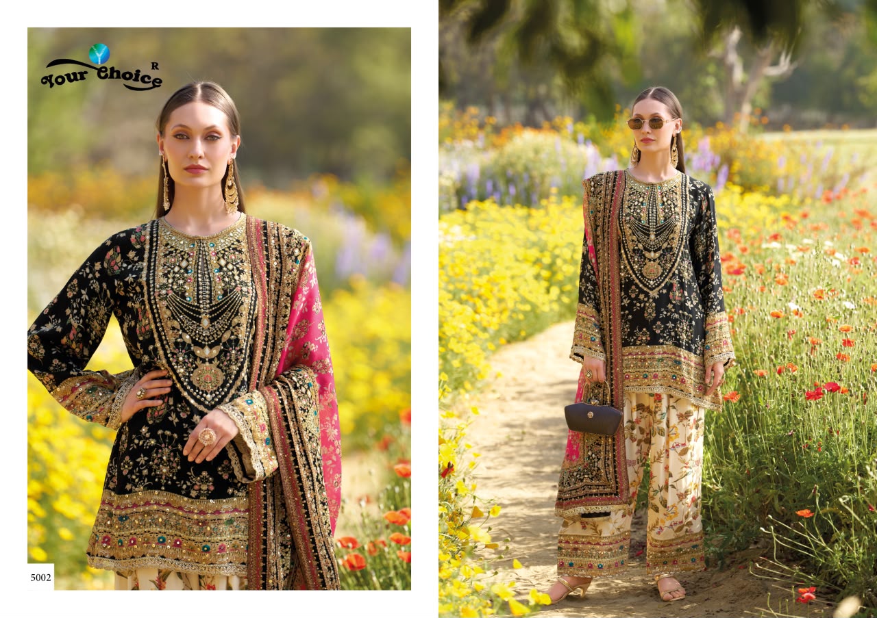 Glossy Your Choice Chinnon Pakistani Readymade Suits Wholesaler Ahmedabad