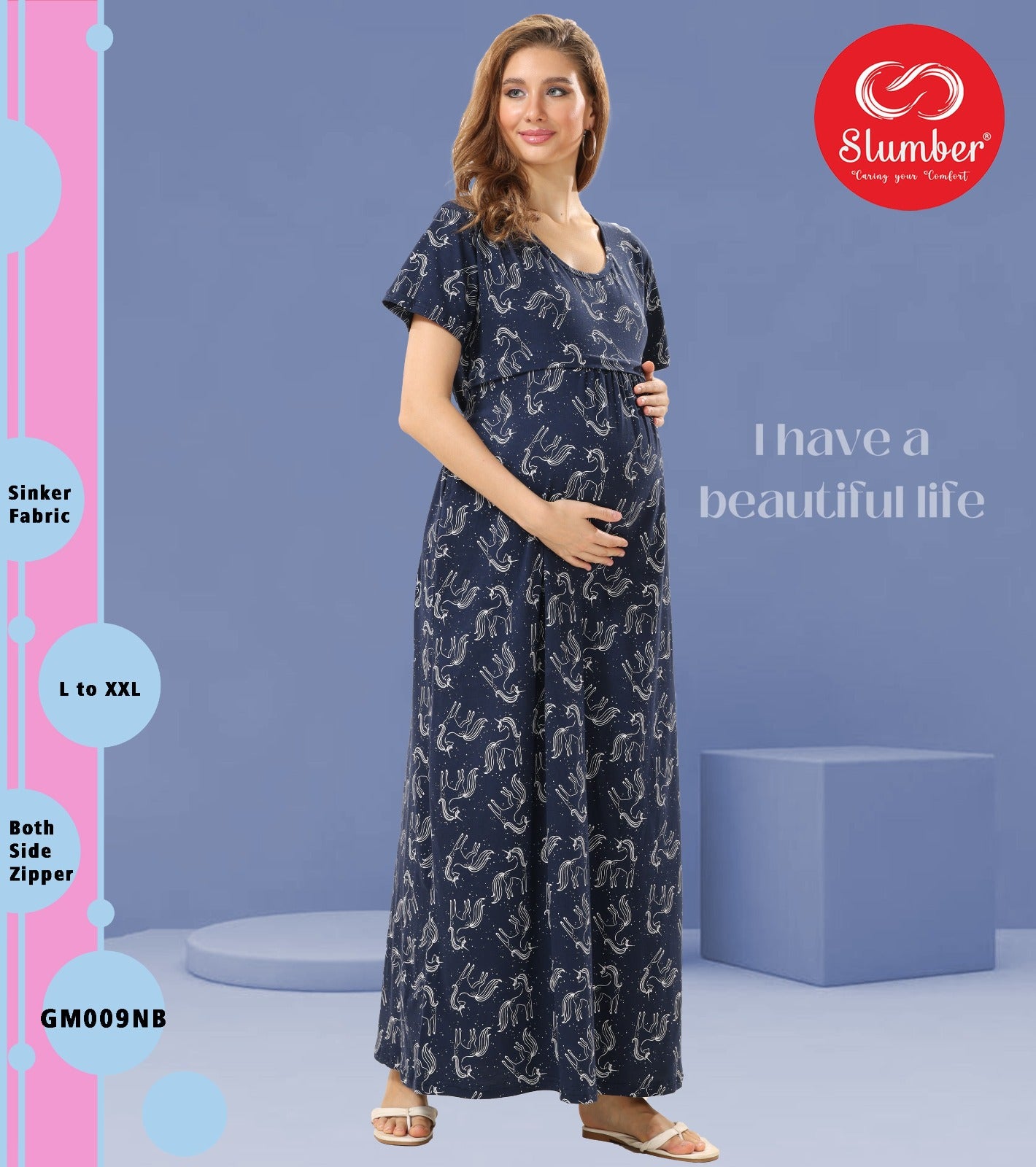 Gm009 Slumber Hosiery Sinker Feeding Night Gown Exporter