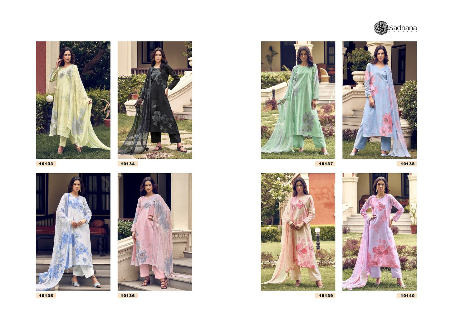 Golden Eclipse Sadhana Pure Linen Plazzo Style Suits