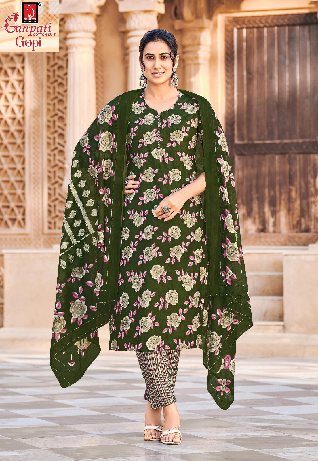 Gopi Vol 15 Ganpati Readymade Cotton Pant Suits Wholesale Price