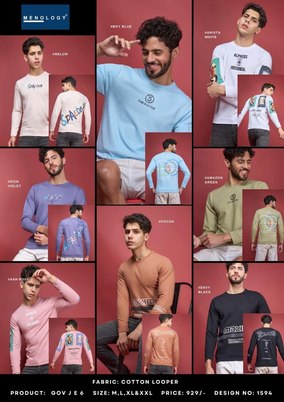 Gov J E 6 Menology Cotton Looper Mens Tshirts Exporter Gujarat