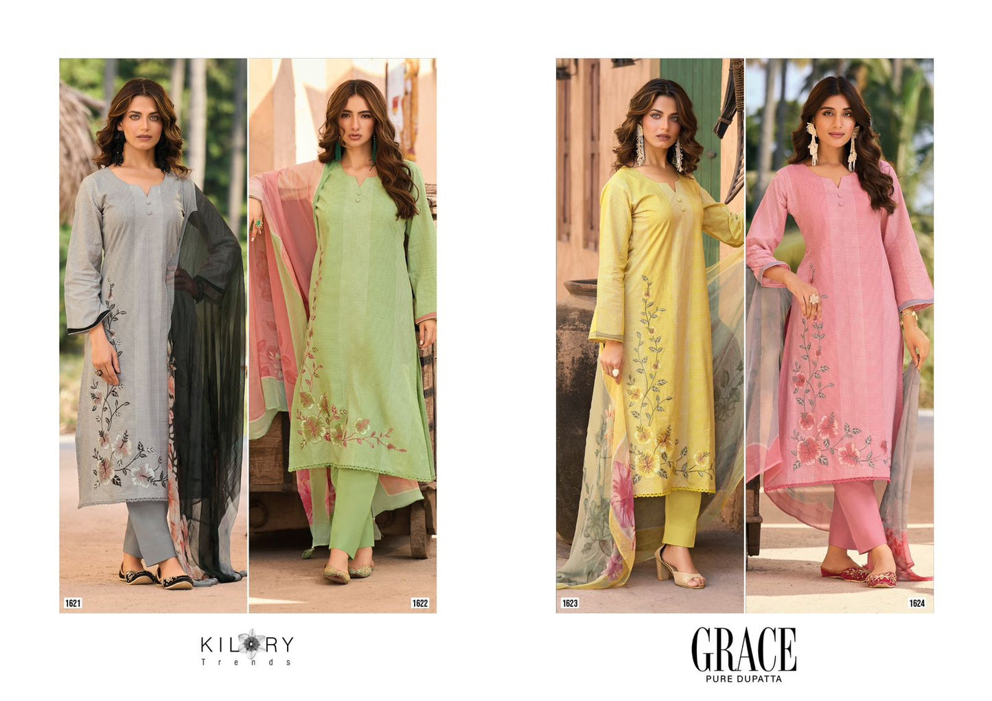 Grace Kilory Lawn Cotton Pant Style Suits Supplier India