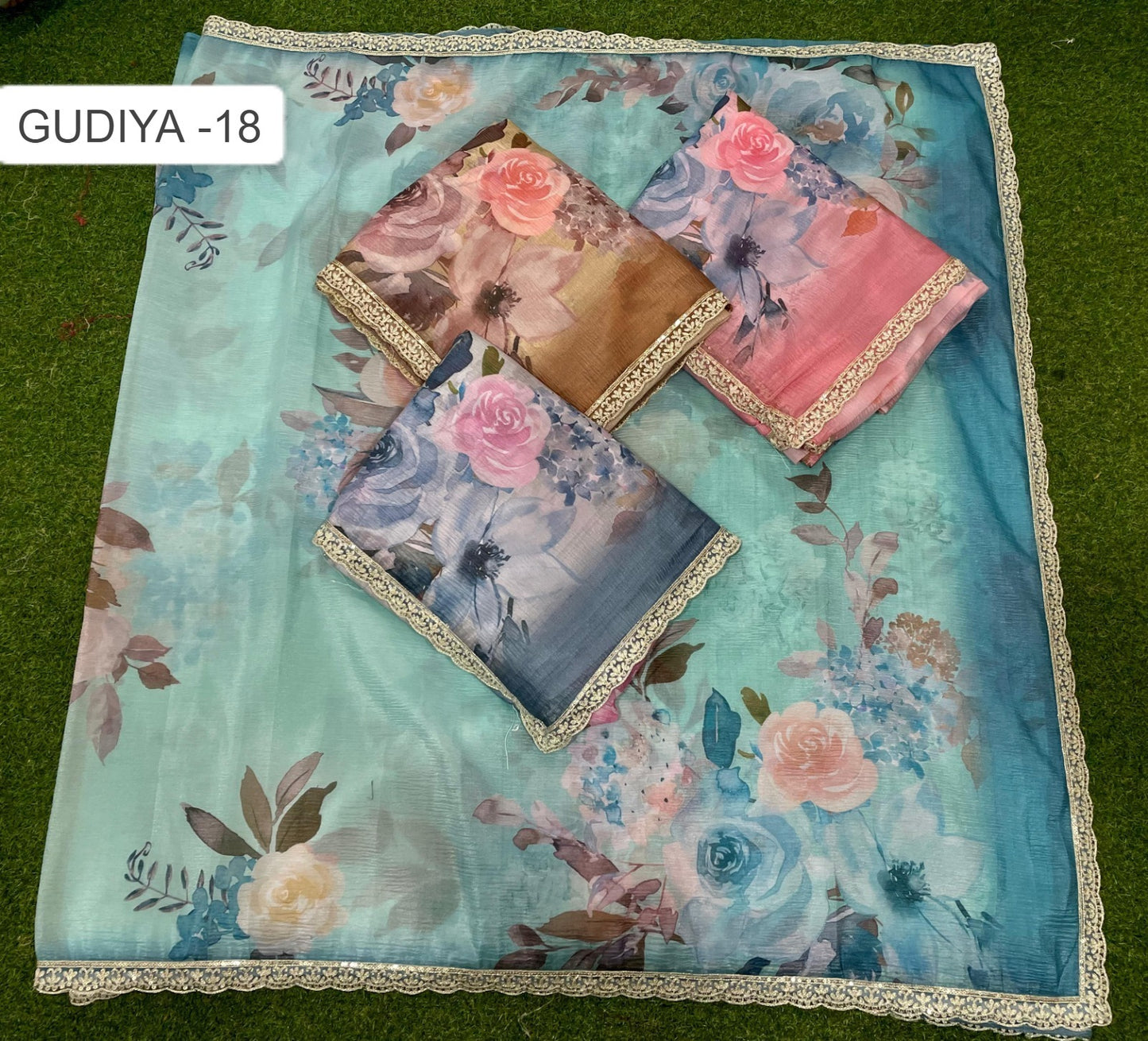 Gudiya 18 Kalpveli Crackle Sarees Supplier India