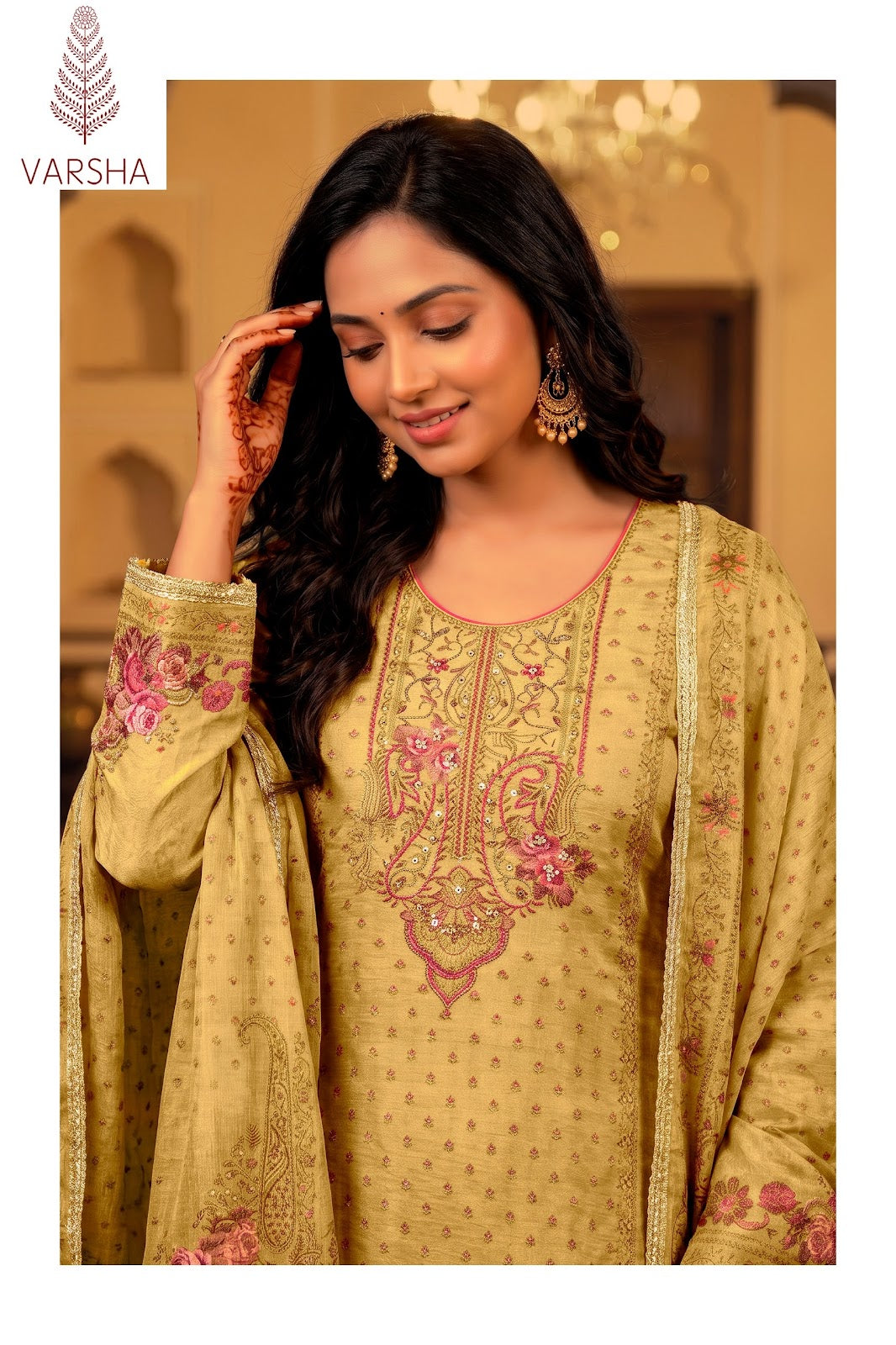 Gul Bagh Varshaa Viscose Pant Style Suits Supplier India