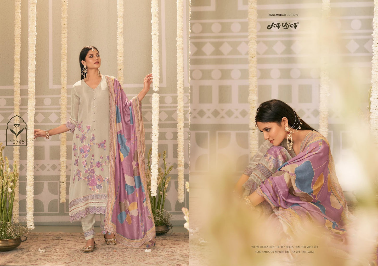 Gul Mohr Vol 2 Jay Vijay Tissue Pant Style Suits Exporter Ahmedabad