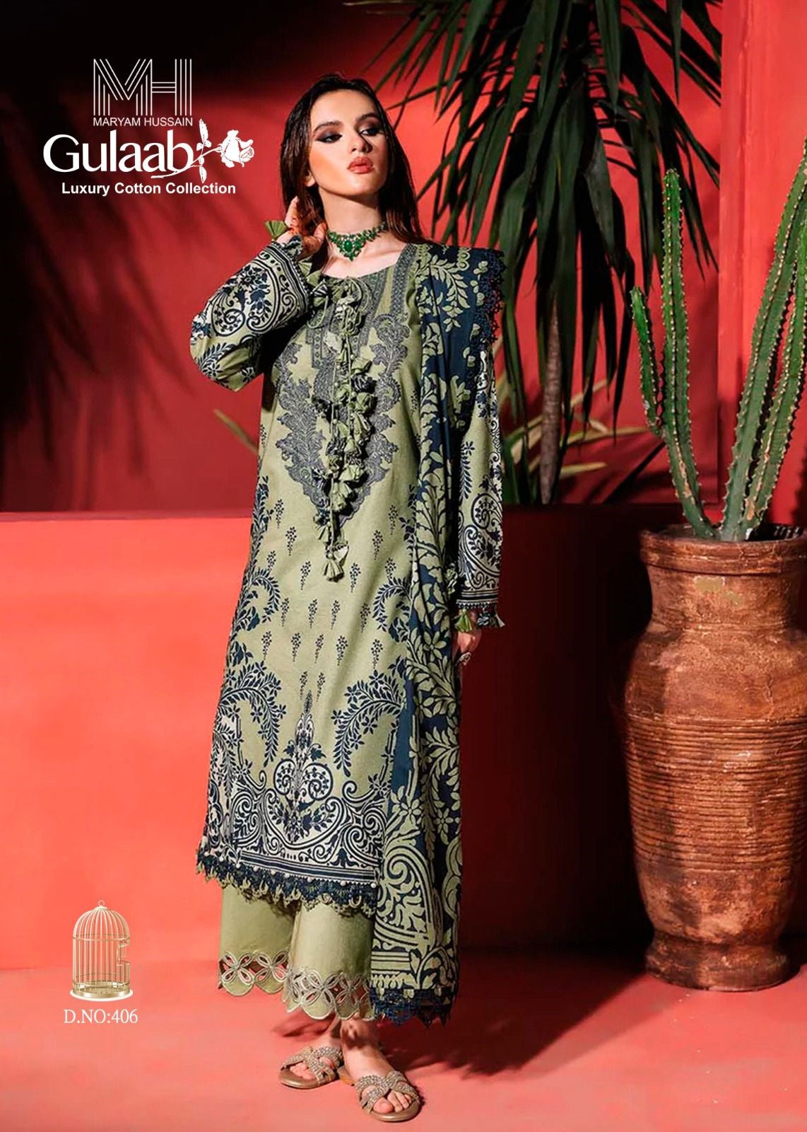 Gulaab Vol 4 Luxury Cotton Collection Maryam Hussain Karachi Salwar Suits Wholesale Price
