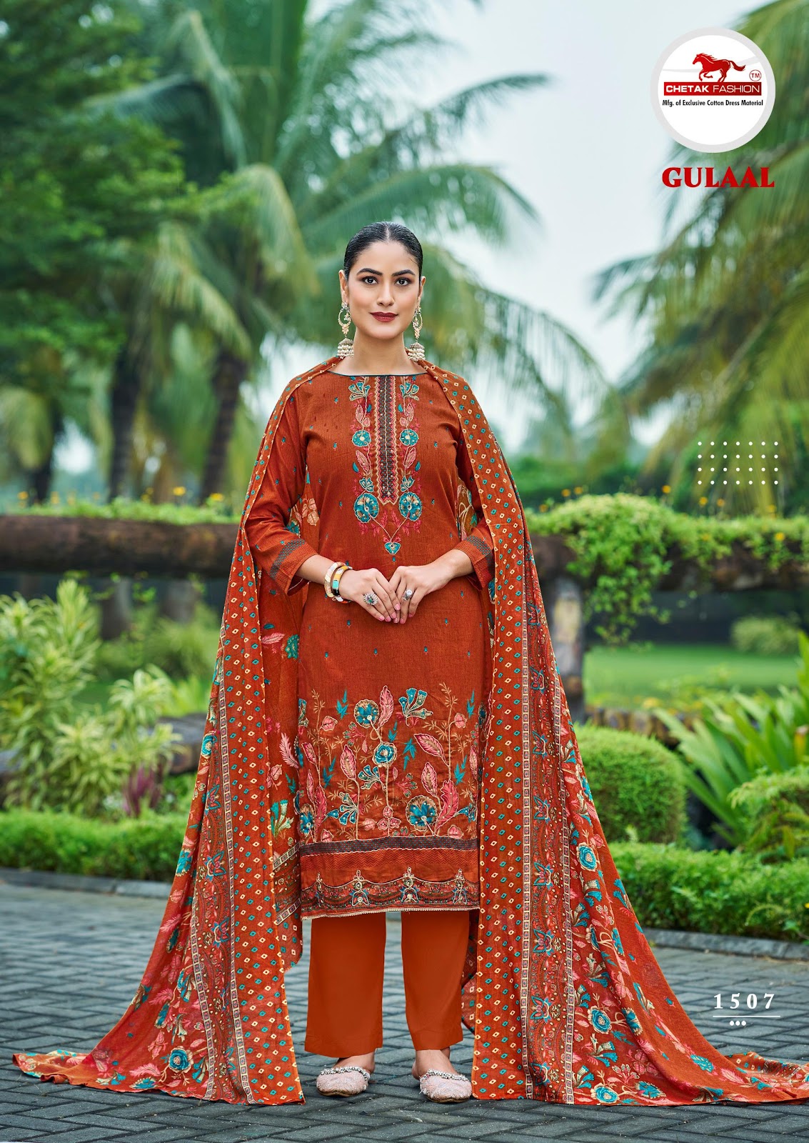 Gulaal Vol 15 Chetak Fashion Jaam Cotton Pant Style Suits Wholesaler Gujarat