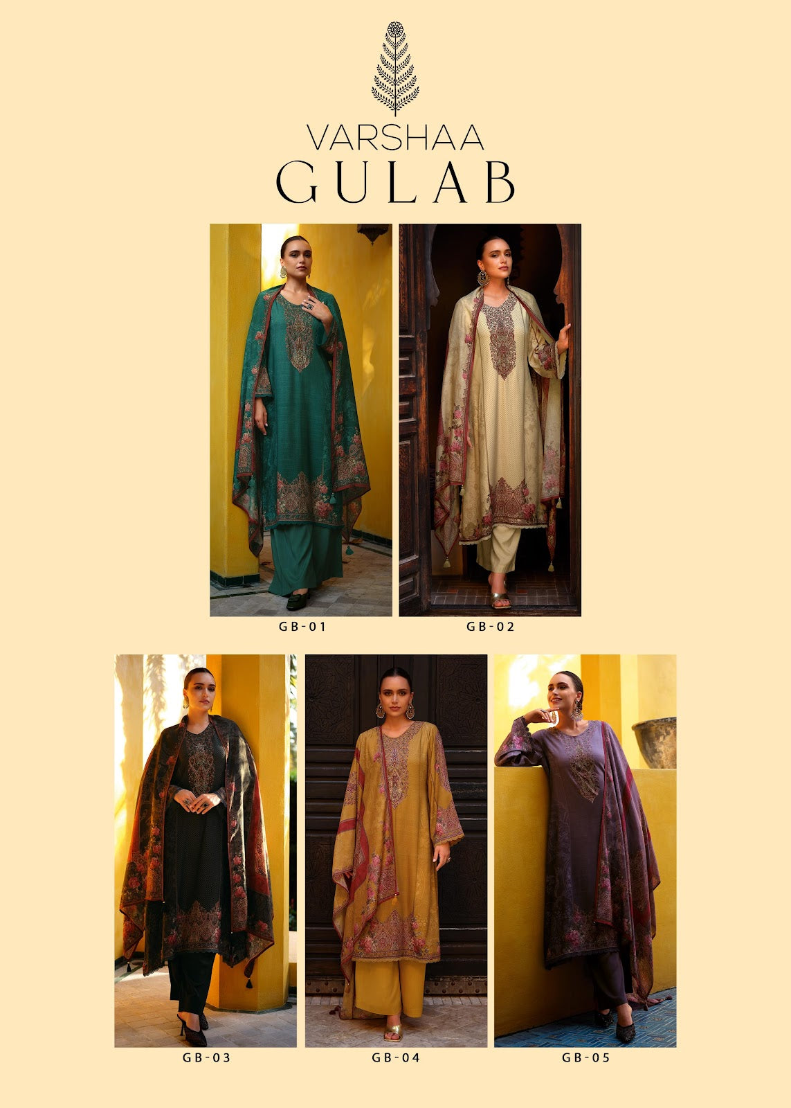Gulab Varsha Fashions Viscose Pant Style Suits Wholesale Price