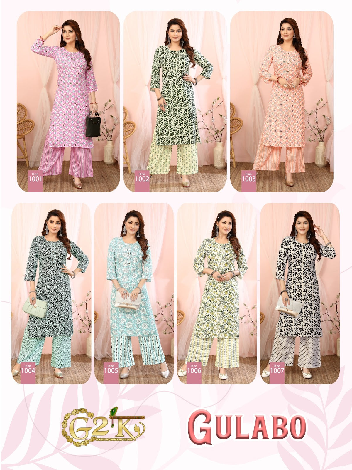 Gulabo G2K Rayon Kurti Plazzo Set Wholesale