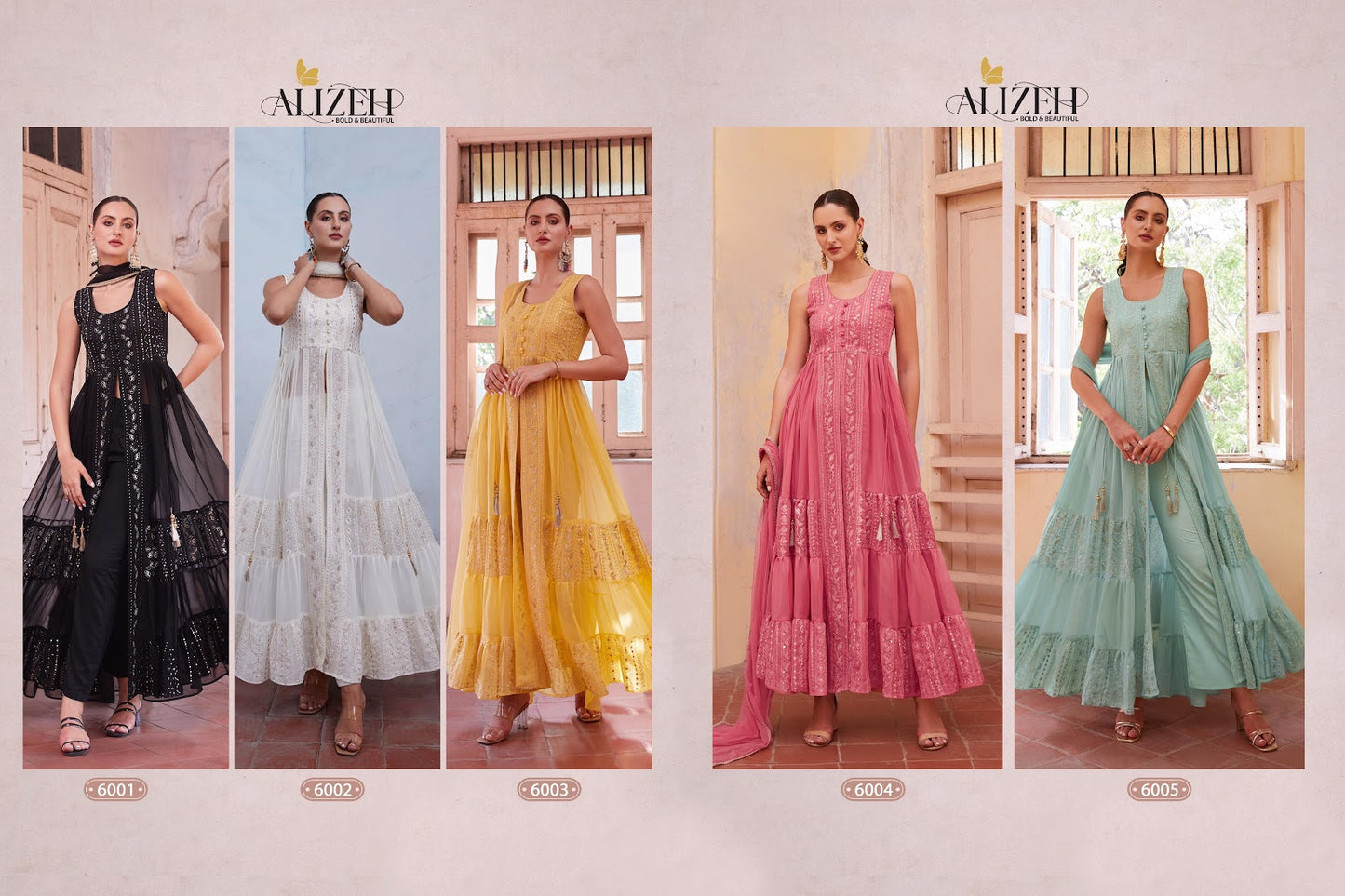 Gulbahar Vol 4 Alizeh Georgette Readymade Suits Wholesale Price