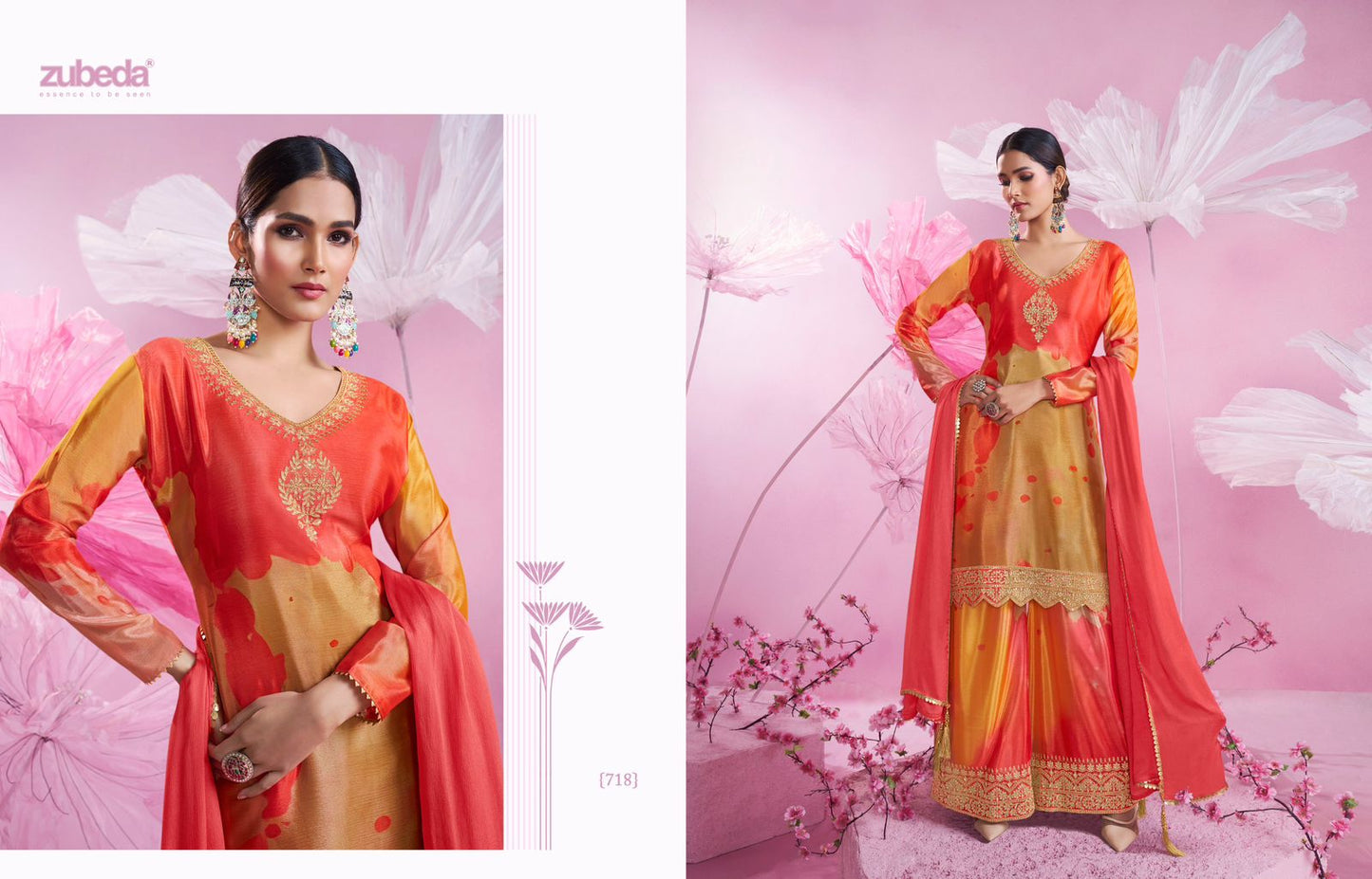 Gulbandh Zubeda Chinon Silk Readymade Suits Supplier Gujarat