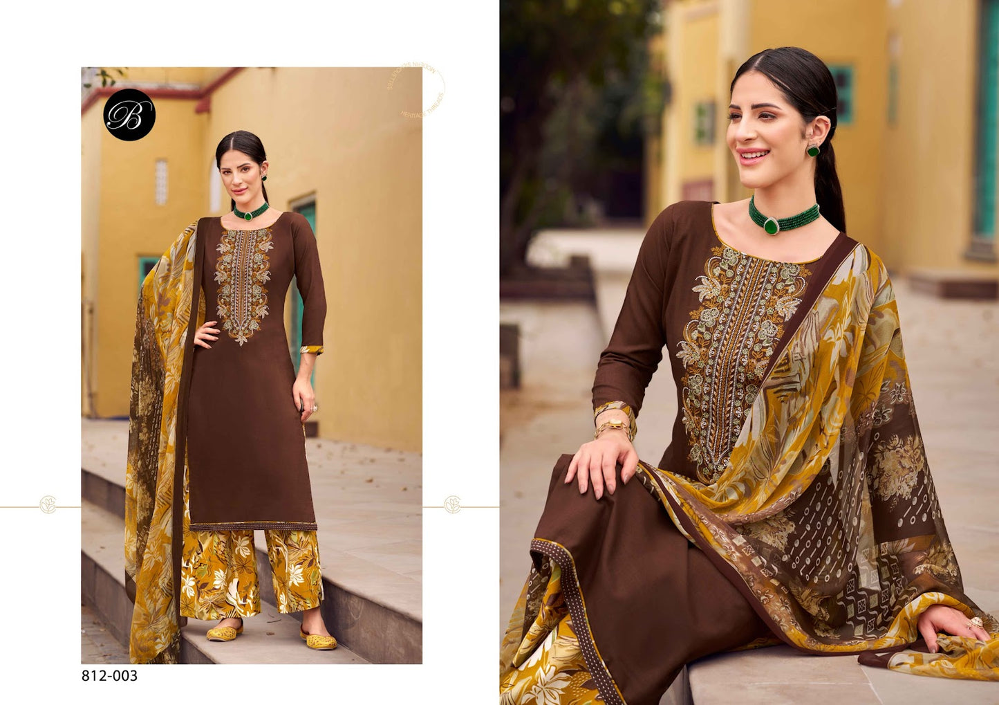 Gulbano Belliza Designer Studio Viscose Rayon Karachi Salwar Suits Wholesaler Ahmedabad