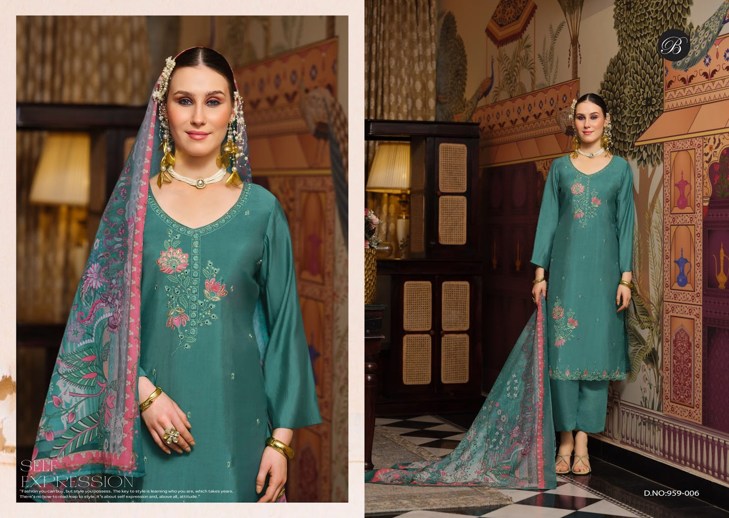 Gulfam Belliza Designer Studio Muslin Karachi Salwar Suits Supplier Gujarat
