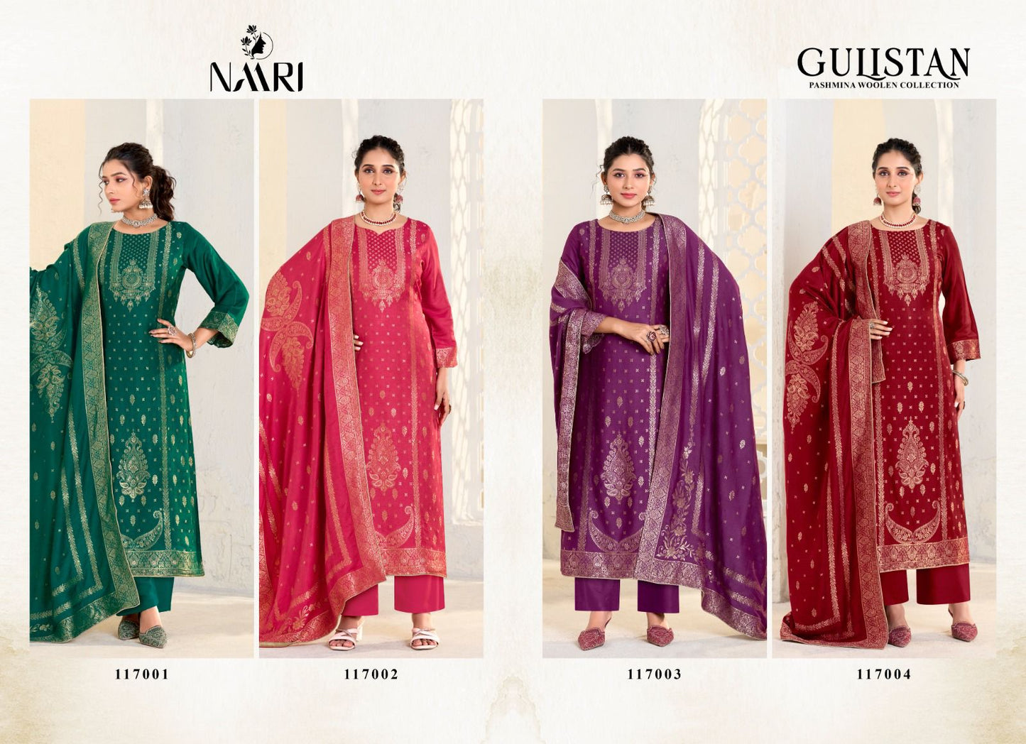 Gulistan Naari Viscose Pashmina Suits Wholesale