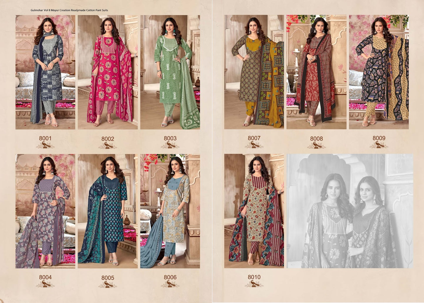Gulmohar Vol 8 Mayur Creation Readymade Cotton Pant Suits Manufacturer India