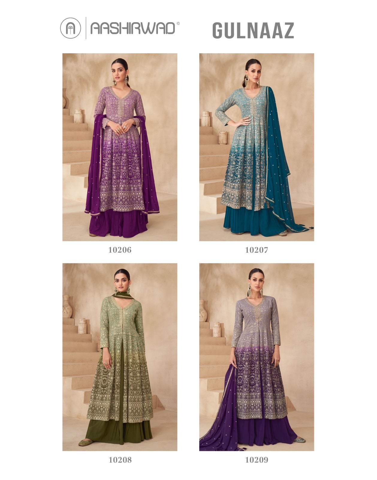 Gulnaaz Aashirwad Creation Georgette Readymade Skirt Style Suits Exporter