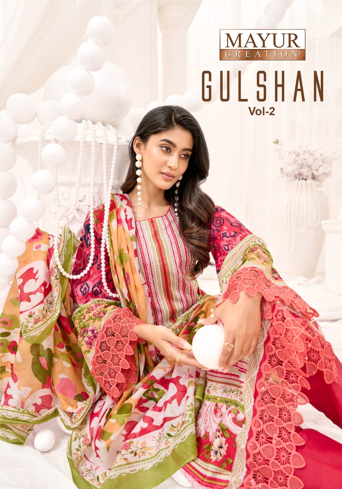 Gulshan Vol 2 Mayur Creation Lawn Cotton Karachi Salwar Suits Manufacturer Gujarat