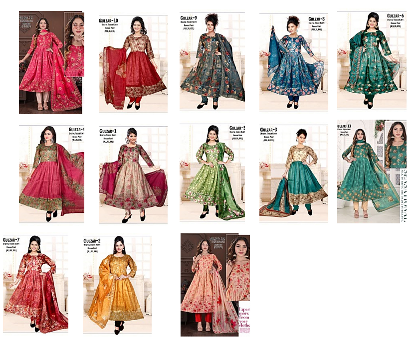 Gulzar Ayg Readymade Anarkali Suits Wholesaler Ahmedabad