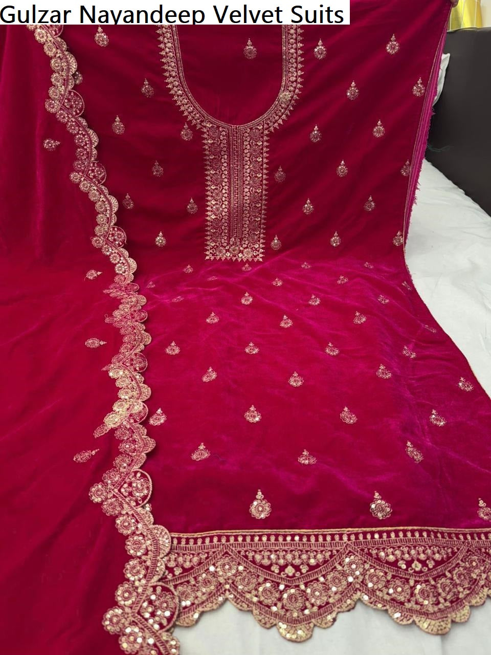 Gulzar Nayandeep Velvet Suits Wholesale Price