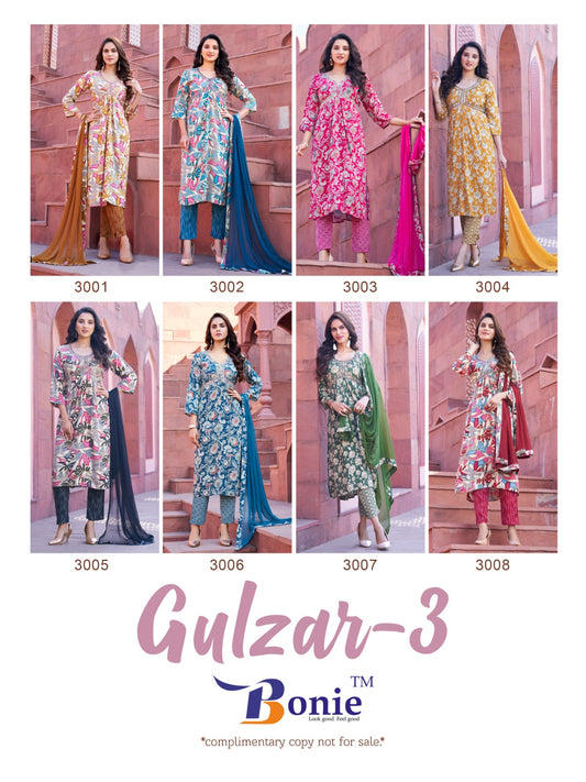 Gulzar Vol 3 Bonie Rayon Readymade Pant Style Suits