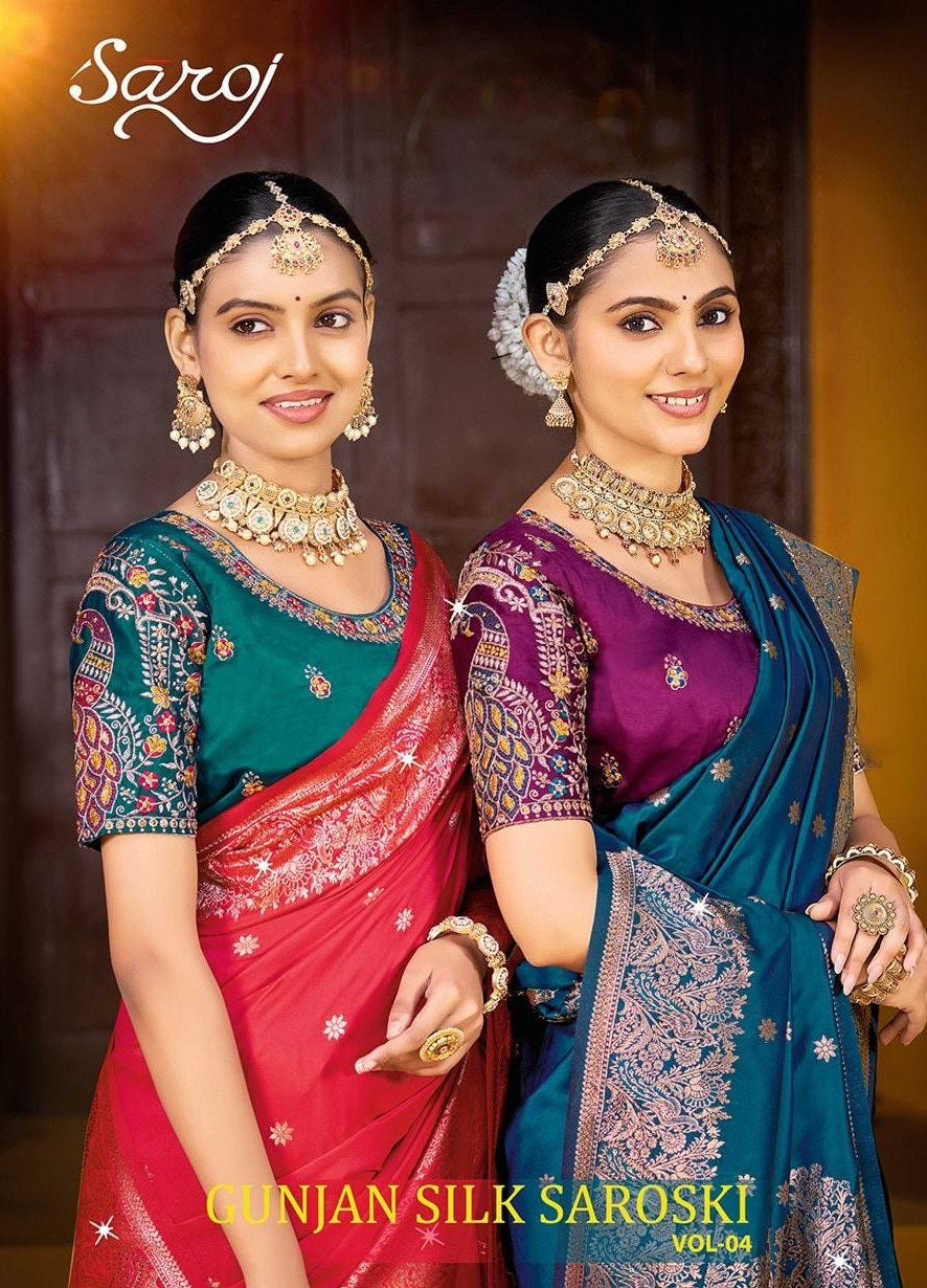 Gunjan Silk Saroski Vol 4 Saroj Sarees Exporter India