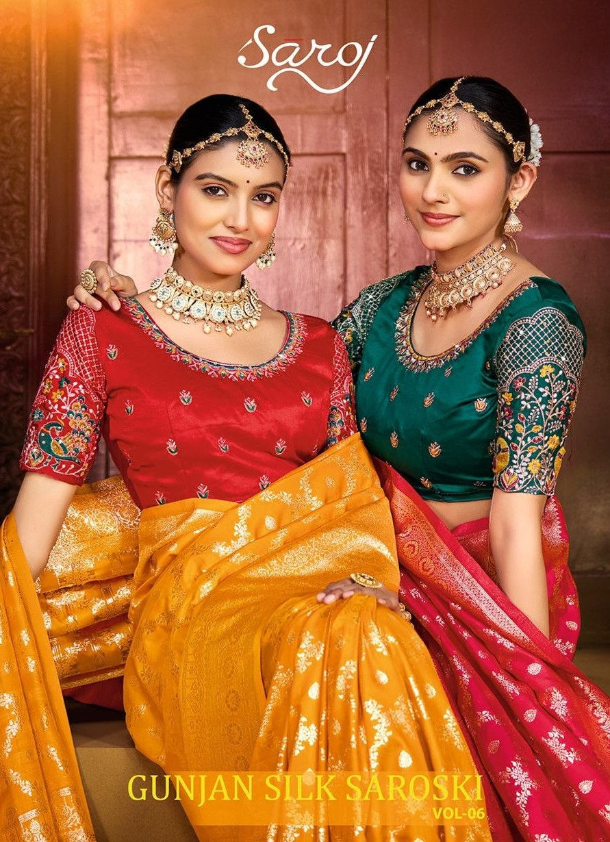 Gunjan Silk Saroski Vol 6 Saroj Sarees Wholesale Price
