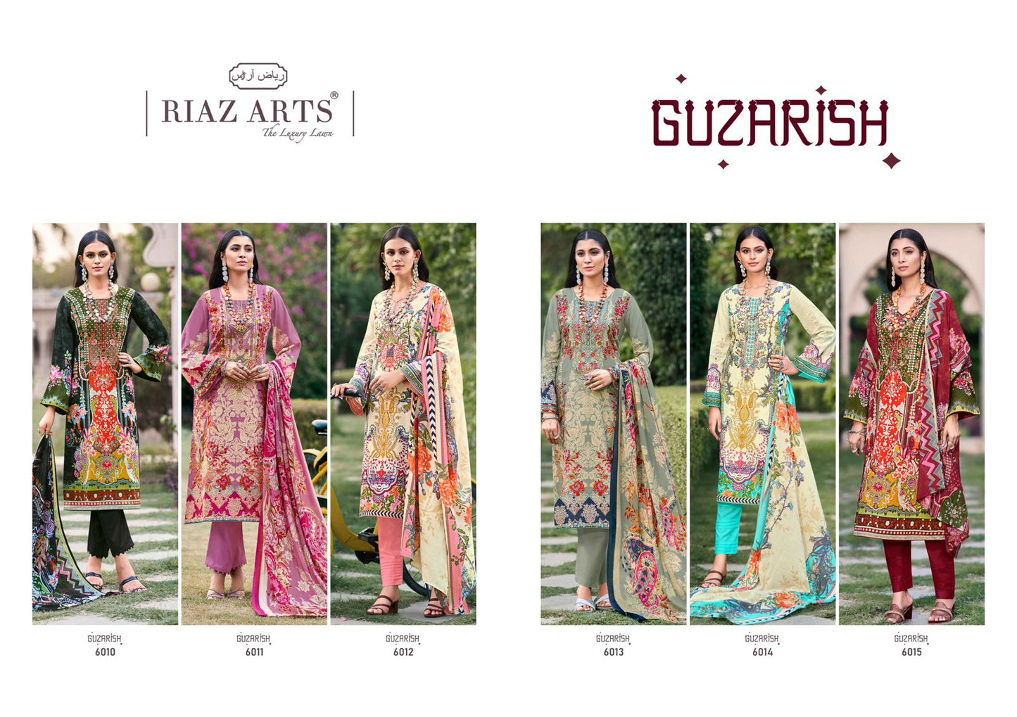 Guzarish Riaz Art Lawn Karachi Salwar Suits Exporter Ahmedabad