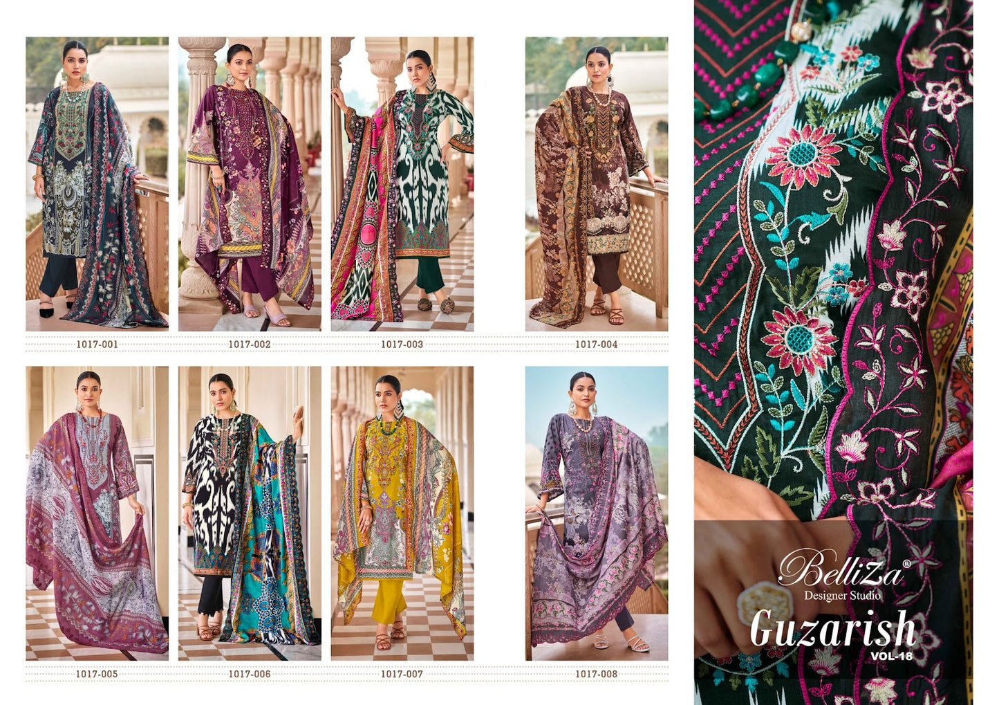 Guzarish Vol 18 Belliza Designer Studio Cotton Karachi Salwar Suits Supplier Gujarat