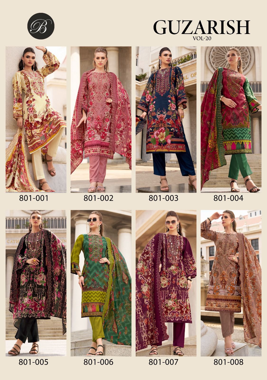 Guzarish Vol 20 Belliza Designer Studio Cotton Karachi Salwar Suits Manufacturer Ahmedabad