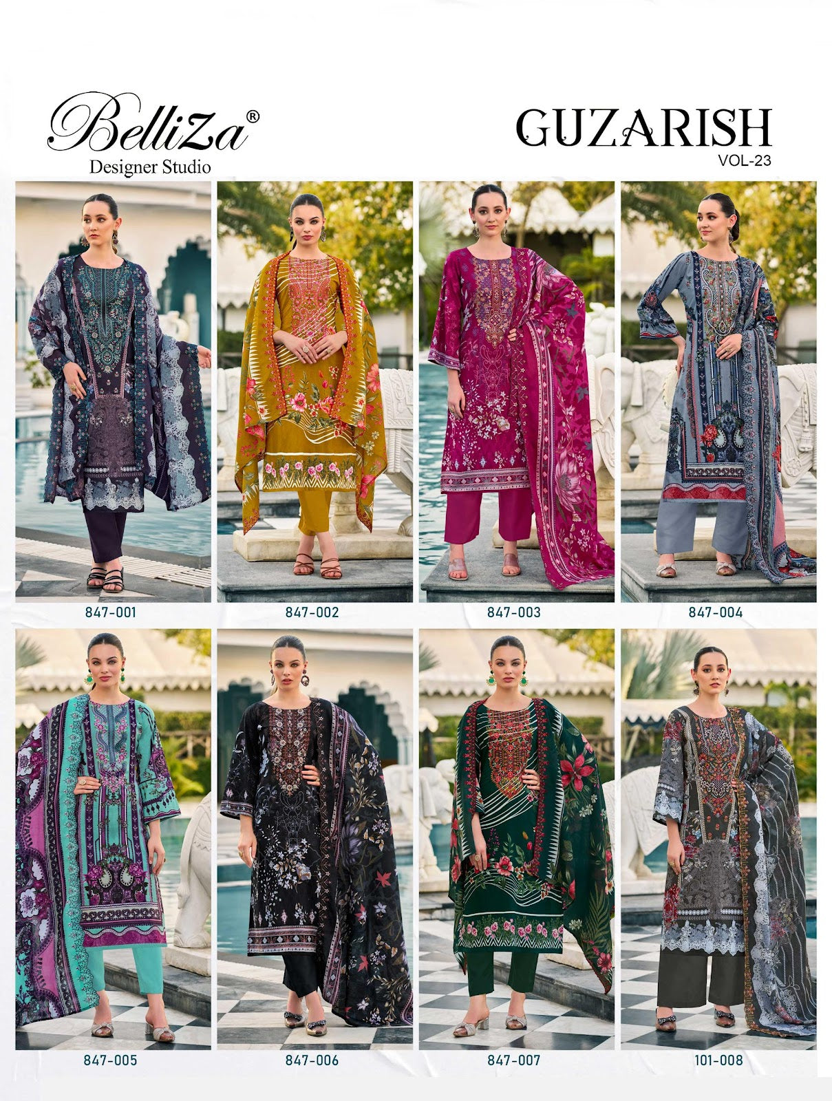 Guzarish Vol 23 Belliza Designer Studio Cotton Karachi Salwar Suits Manufacturer Gujarat