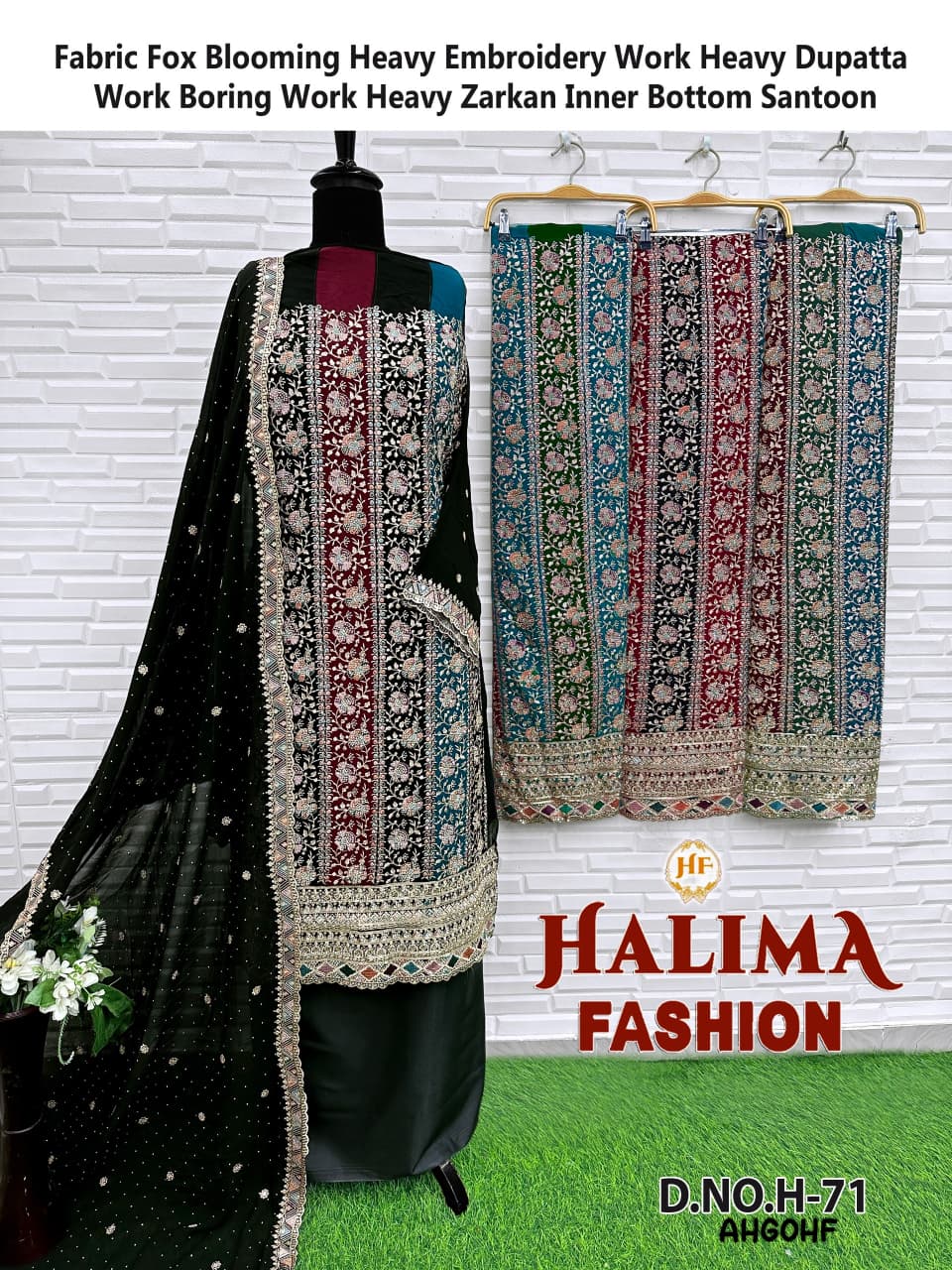 H-71 Halima Fashion Fox Blooming Plazzo Style Suits Wholesaler India