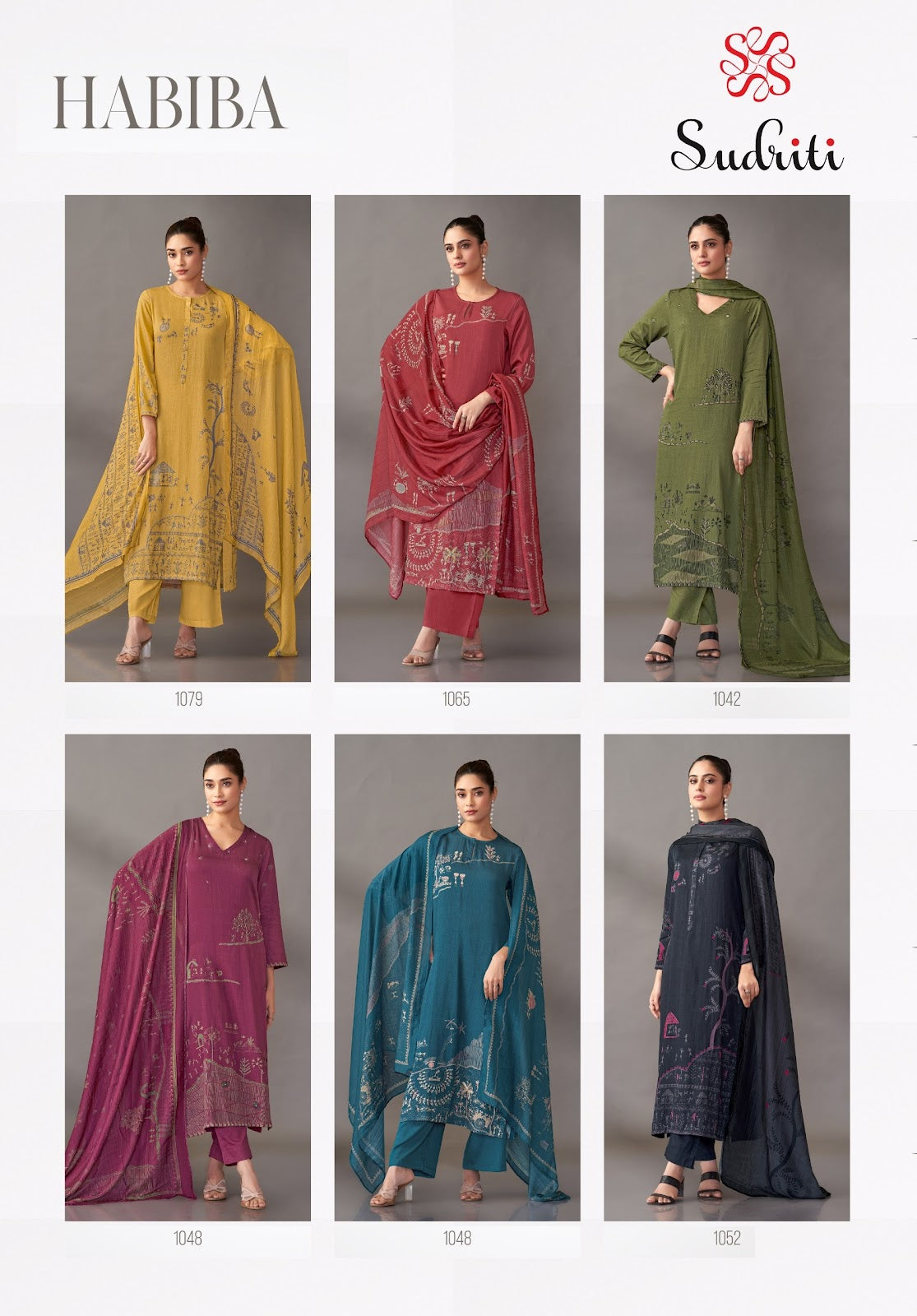 Habiba Sudriti Sahiba Pant Style Suits Supplier India