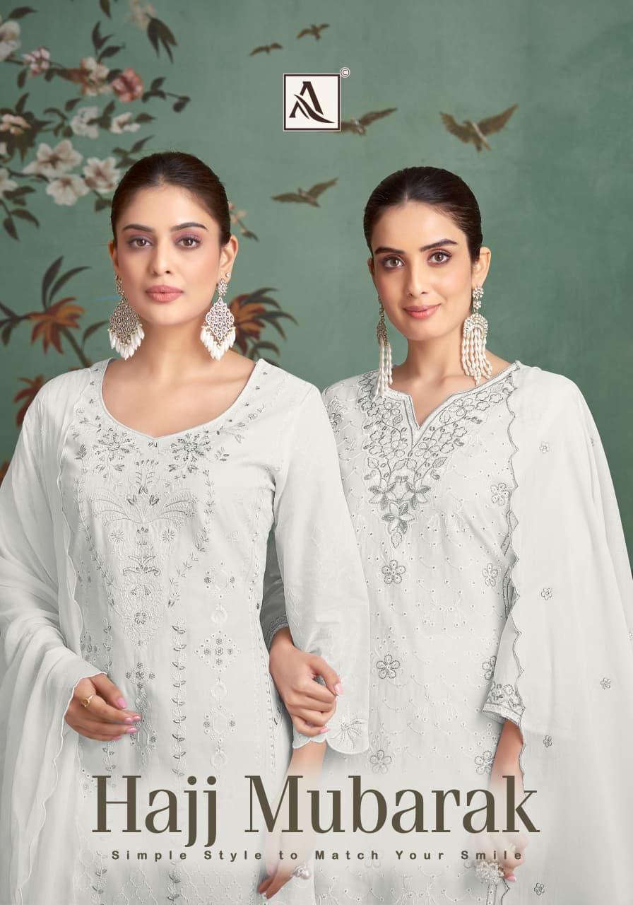 Hajj Mubarak Alok Cambric Lawn Karachi Salwar Suits Wholesaler Gujarat