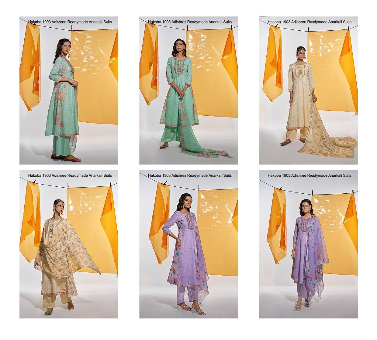 Hakoba 1903 Adishree Cotton Readymade Anarkali Suits Wholesaler