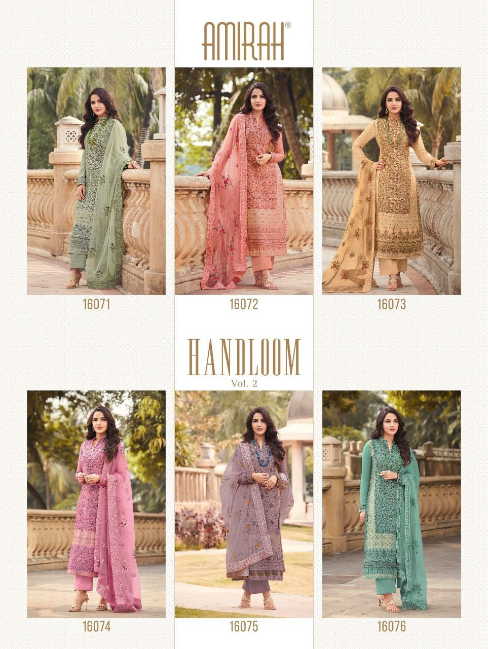 Handloom Vol 2 Amirah Viscose Jacquard Pant Style Suits Wholesale Price