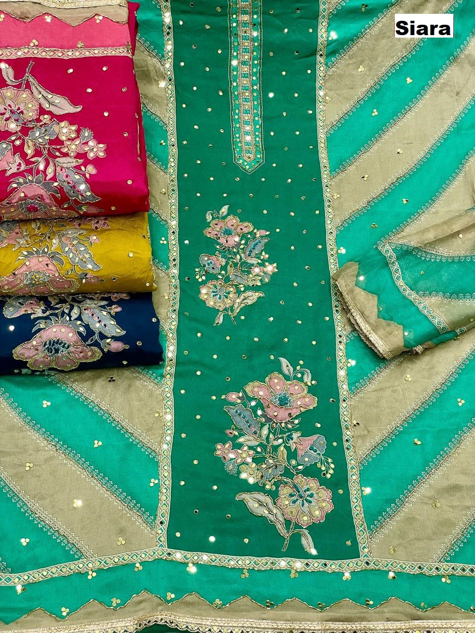Handwork 02 Siara Viscose Salwar Suits Manufacturer Gujarat