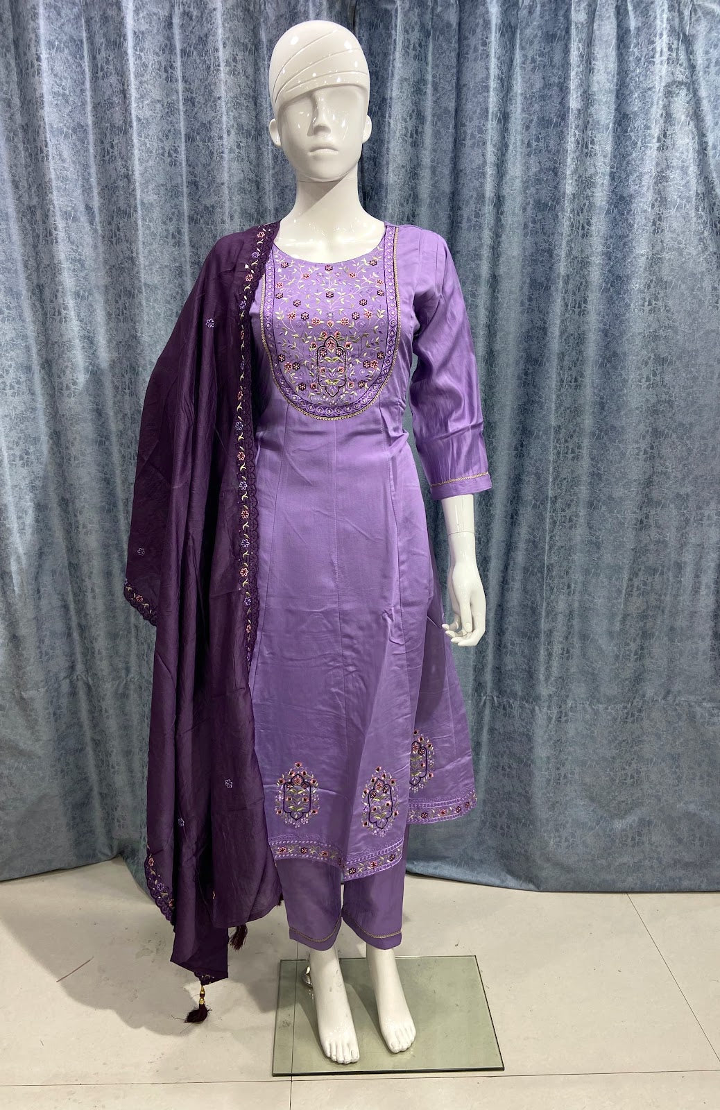 Handwork 071124 Mittoo Roman Readymade Anarkali Suits Exporter India