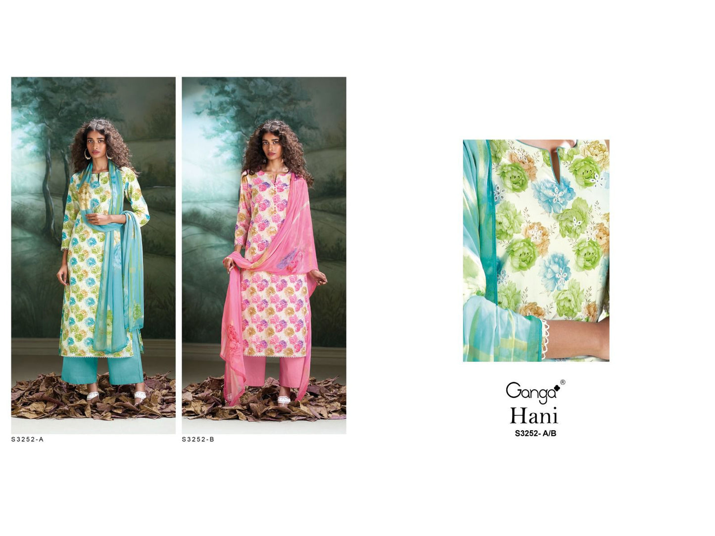 Hani S3252 Ganga Cotton Plazzo Style Suits Supplier