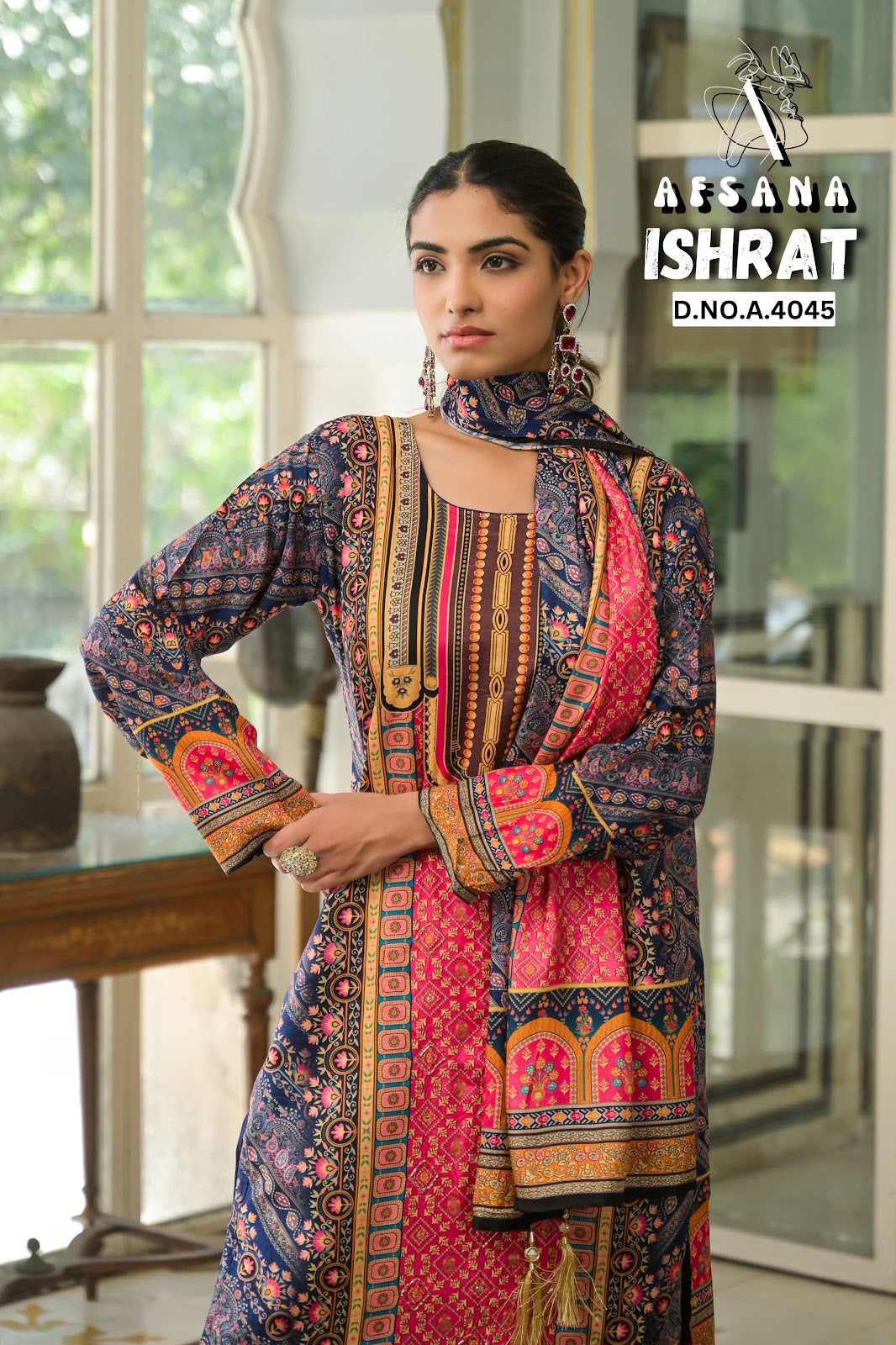 Hanifa Afsana Pure Muslin Pakistani Readymade Suits Wholesaler