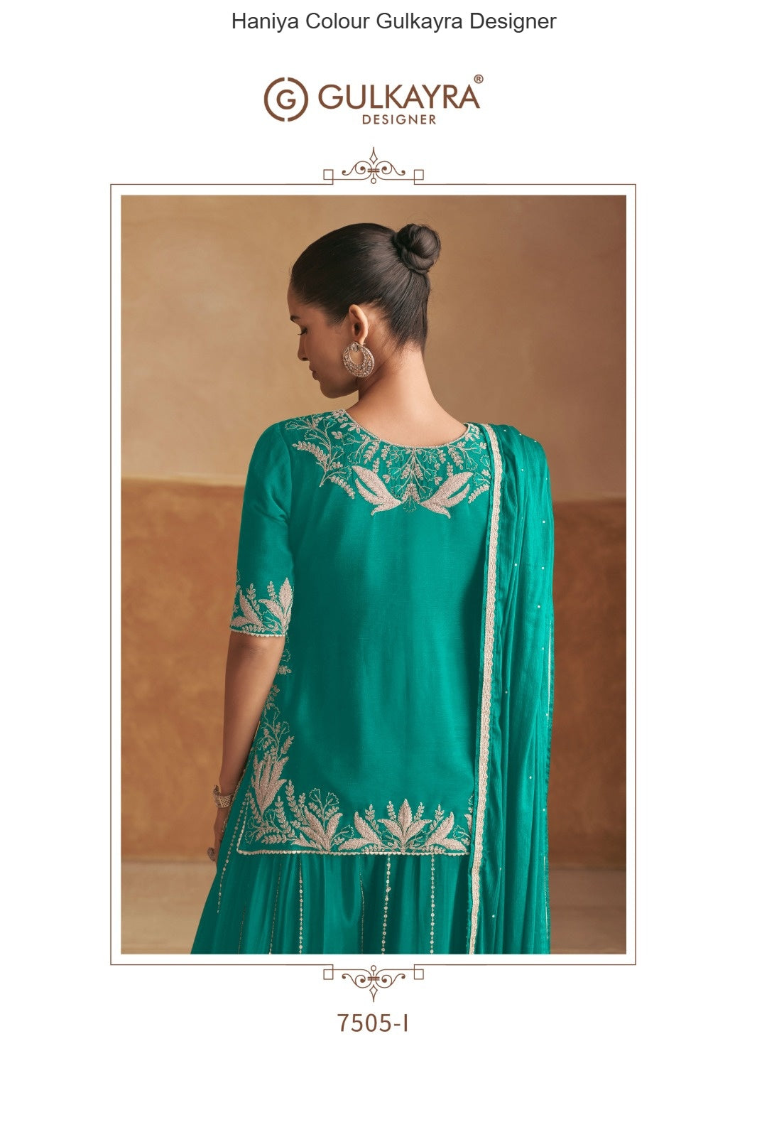 Haniya Colour Gulkayra Designer Chinon Readymade Suits Supplier Ahmedabad