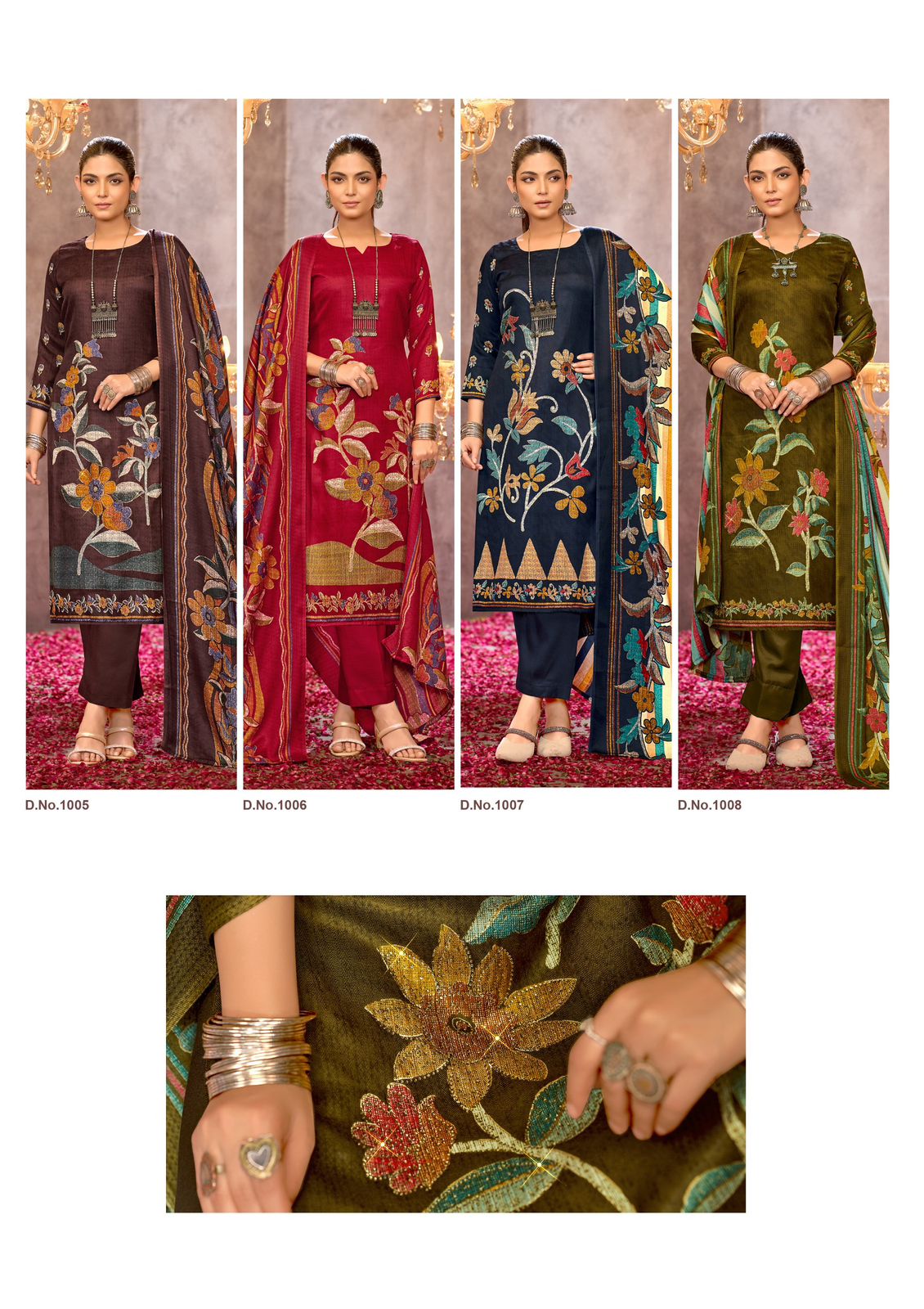 Haniya Roli Moli Pashmina Suits Wholesale Price