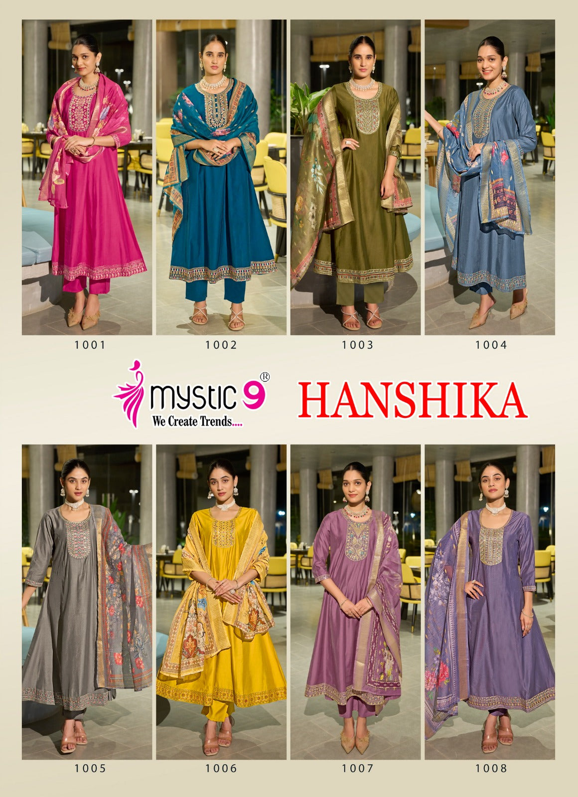 Hanshika Vol 1 Mystic 9 Gadwal Readymade Anarkali Suits Wholesaler