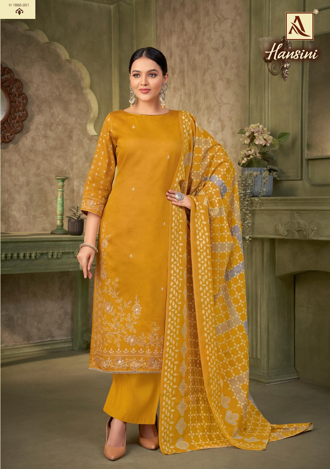 Hansini Alok Pure Zam Pant Style Suits Manufacturer